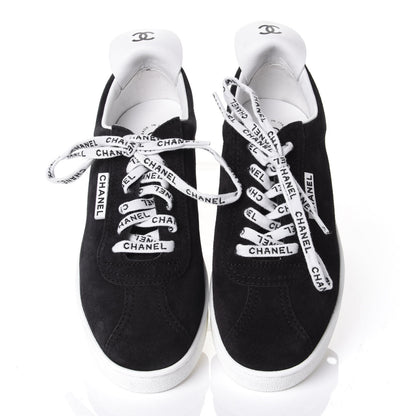 Chanel Suede CC Sneakers 40 Black 5 of 11