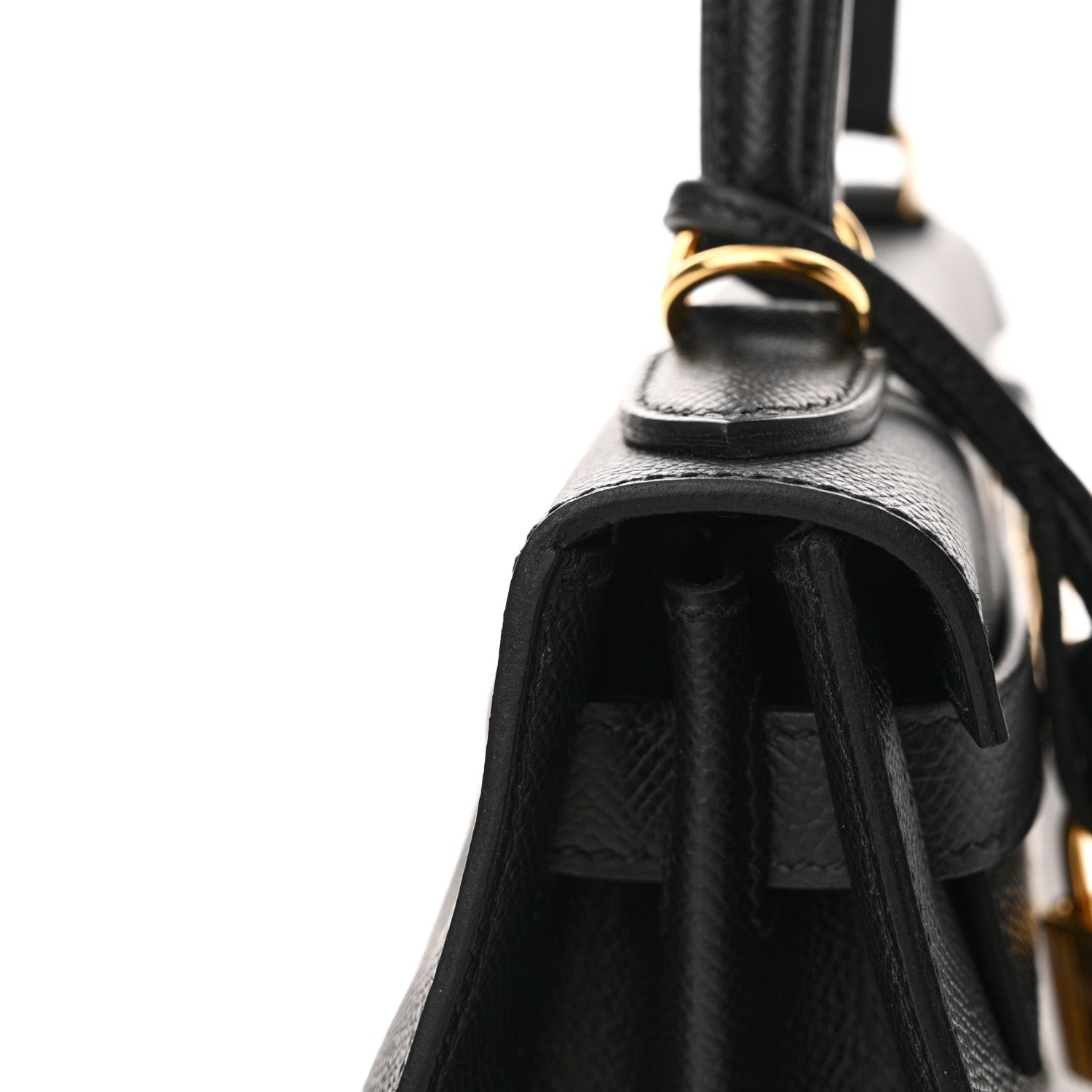 Hermes Madame Calfskin Kelly Sellier 28 Black 13 of 13