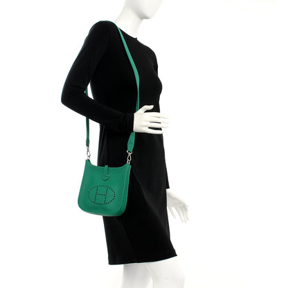 Hermes Taurillon Clemence Evelyne TPM Vert Vertigo 2 of 8