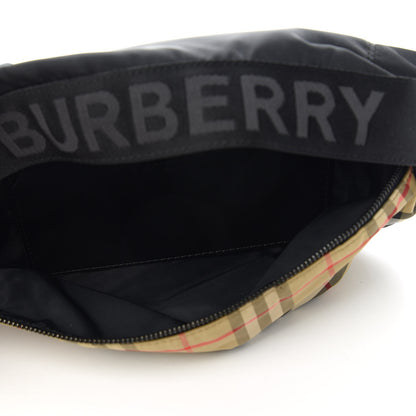 Burberry Nylon Vintage Check Sonny Bum Bag Archive Beige Black 5 of 10