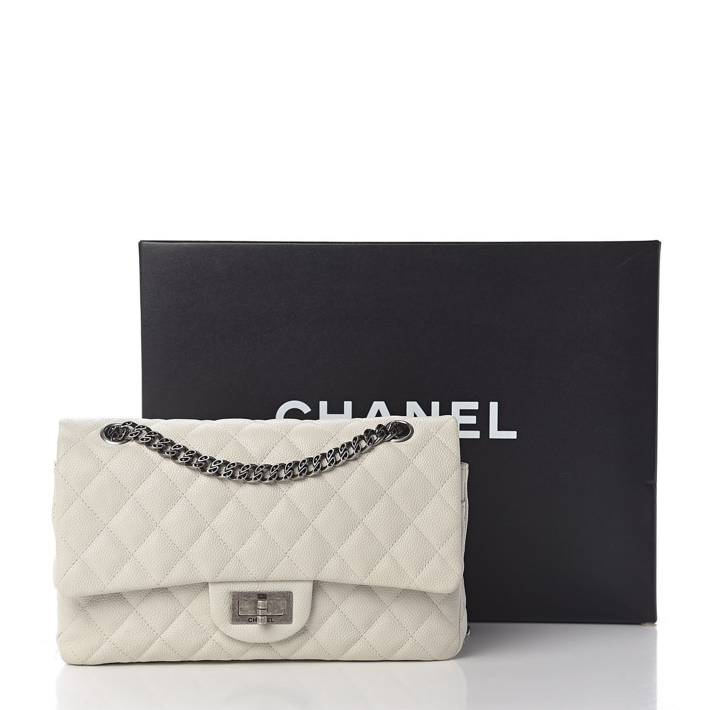 Caviar Quilted 2.55 Reissue 225 Flap White