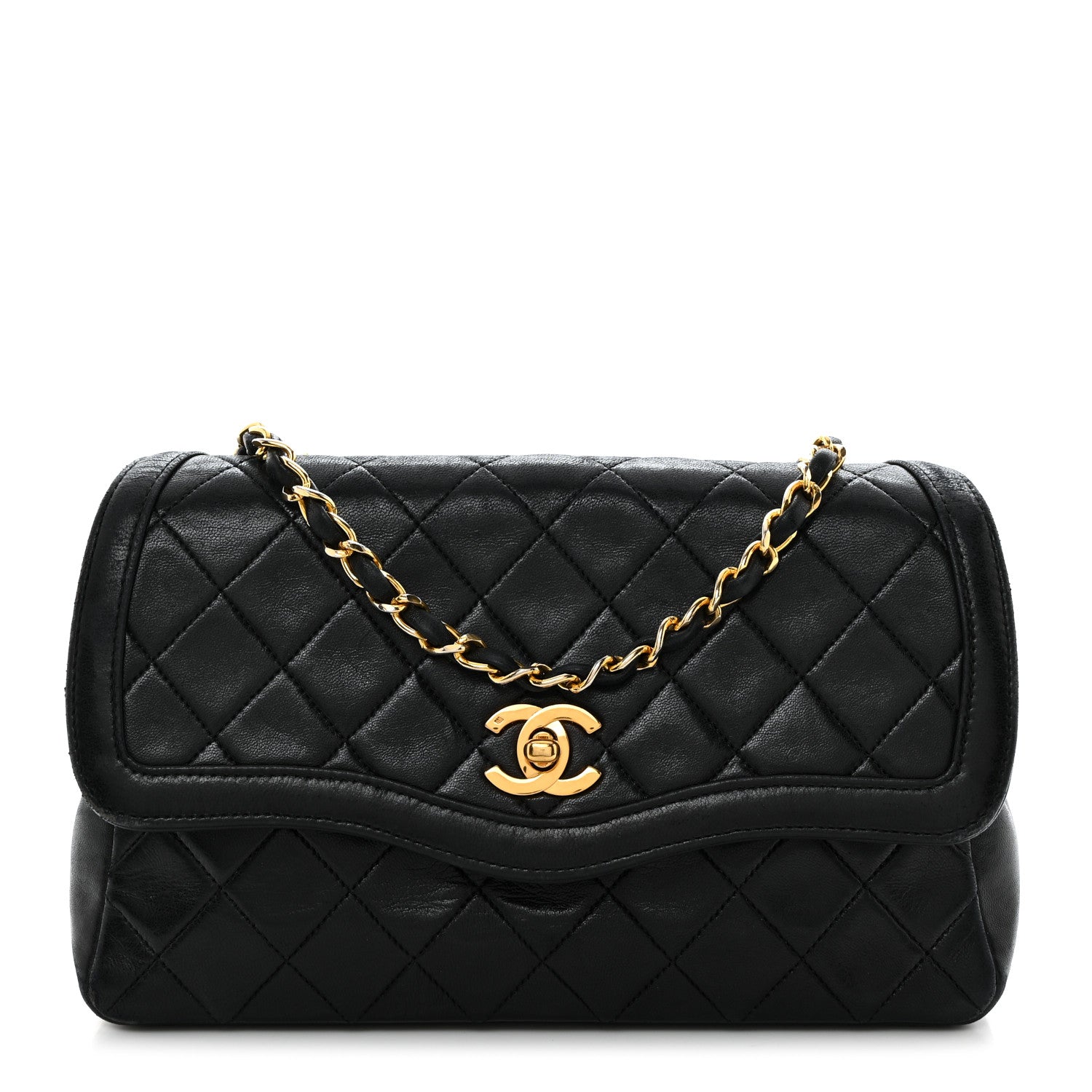 Chanel Lambskin Quilted Small Single Flap Black 1 of 11