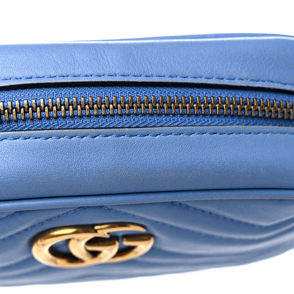 Gucci Calfskin Matelasse Mini GG Marmont Chain Shoulder Bag Clear Sky Blue 16 of 18