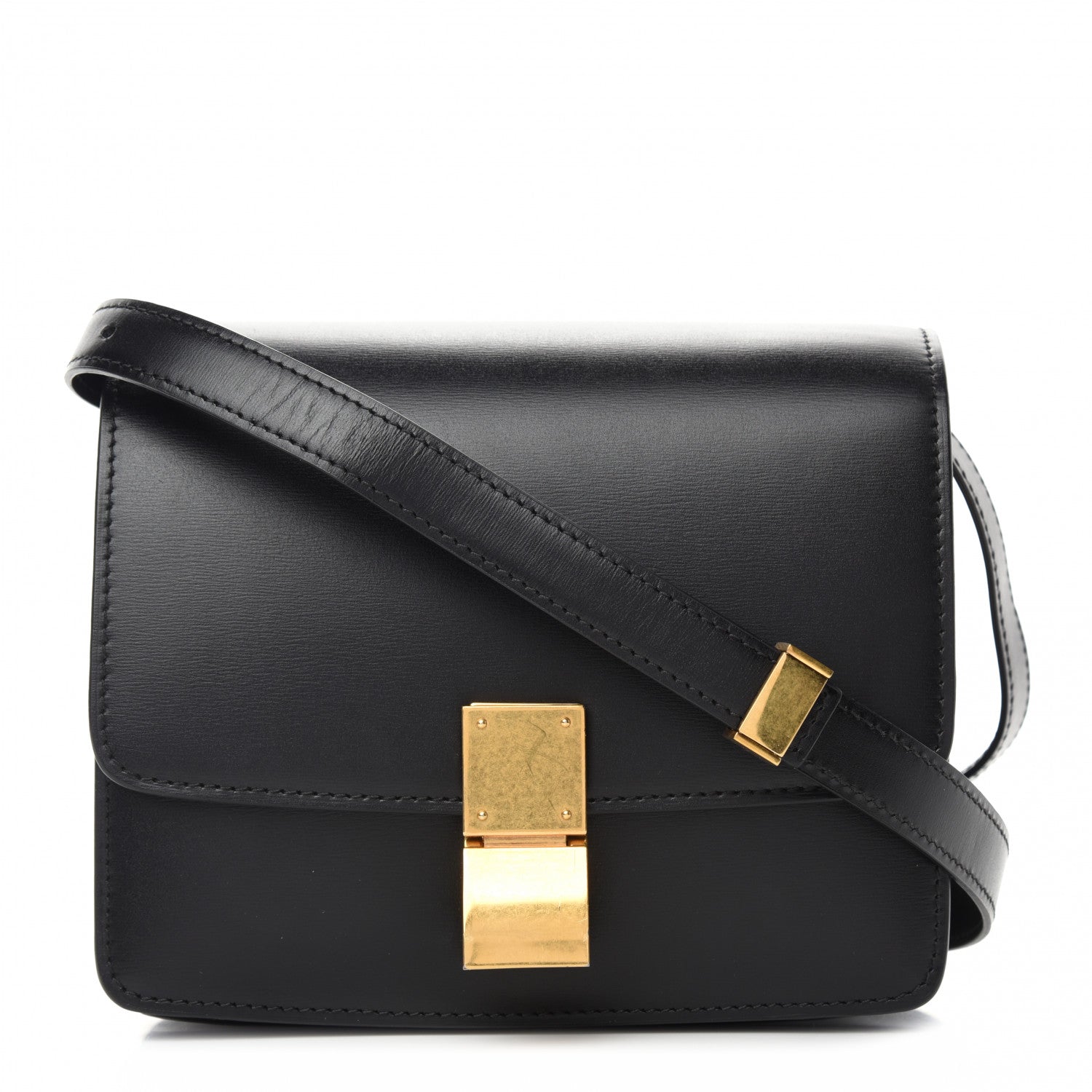 Celine Box Calfskin Small Classic Box Flap Bag Black 1 of 10