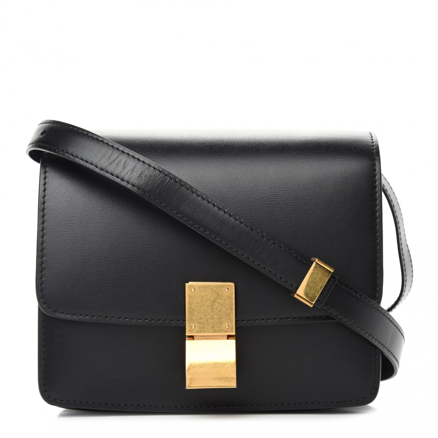 Box Calfskin Small Classic Box Flap Bag Black