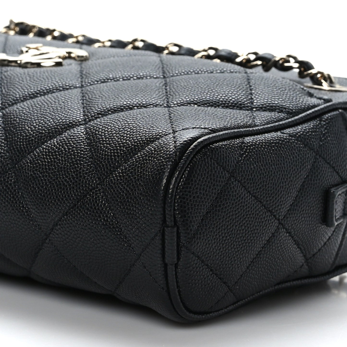 Caviar Quilted Small In & Out Camera Case Black