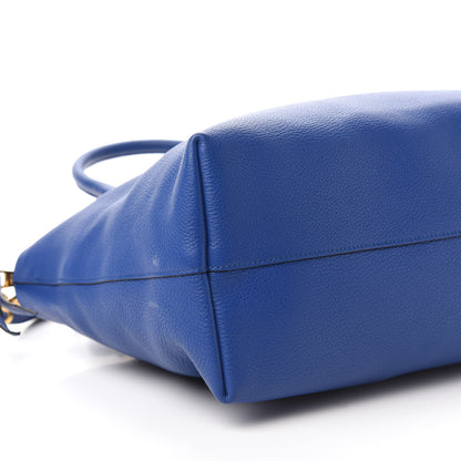 Prada Vitello Daino Shopping Tote Azzurro 6 of 9