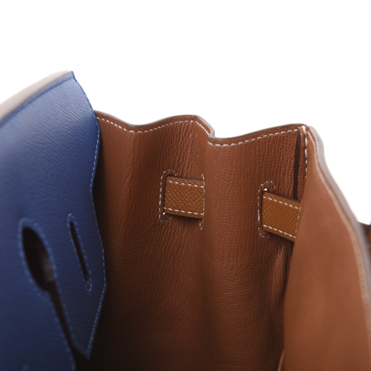Epsom Horseshoe Birkin 35 Bleu Izmir Gold