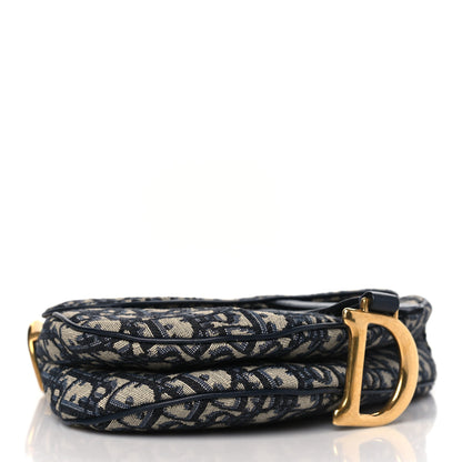 Christian Dior Oblique Saddle Bag Blue 4 of 15