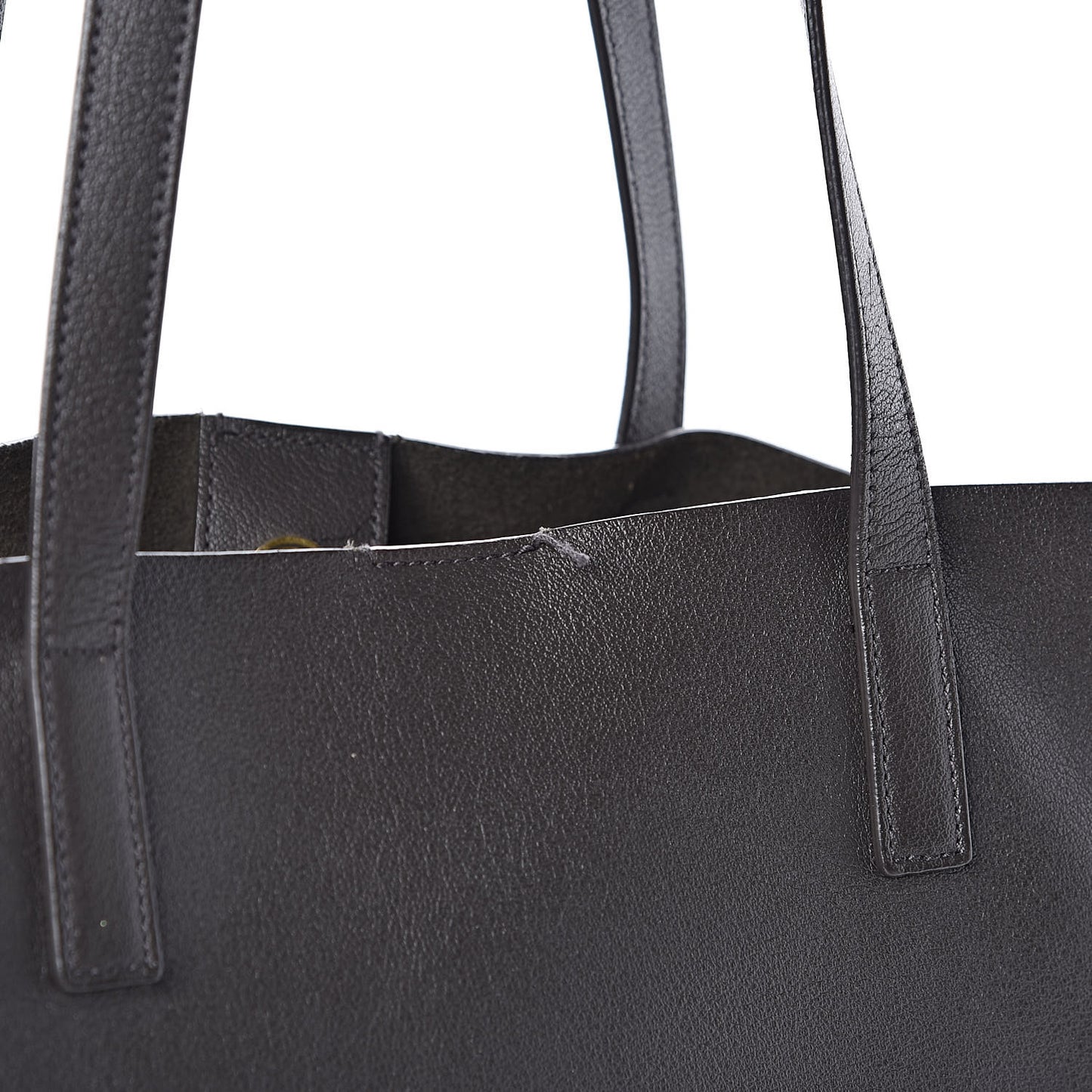 Calfskin Large Shopping Tote Dark Grey