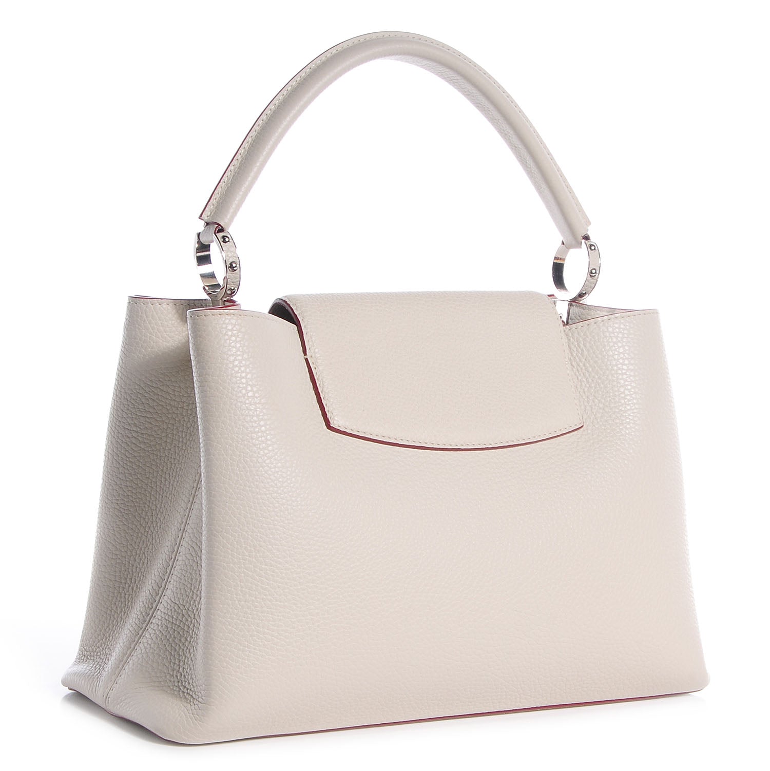 Louis Vuitton Taurillon Capucines MM Blanc Casse 3 of 8