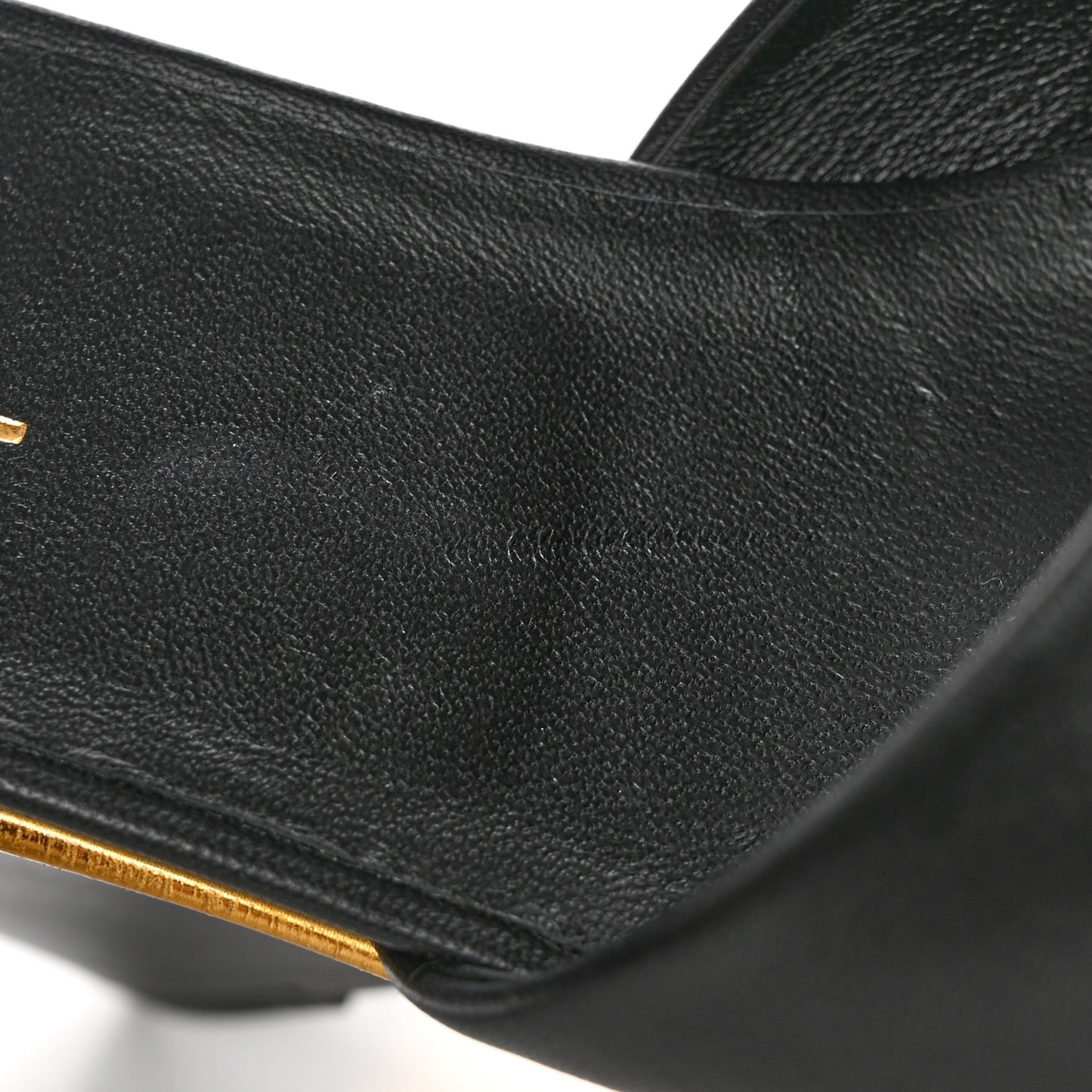 Lambskin Cap Toe Open Wedge 39.5 Black