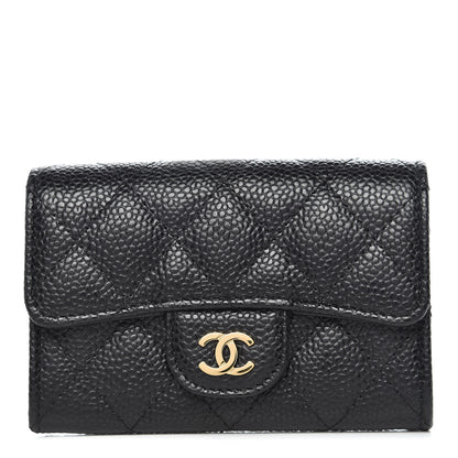 Chanel Caviar Quilted Flap Card Holder Black 1 of 9
