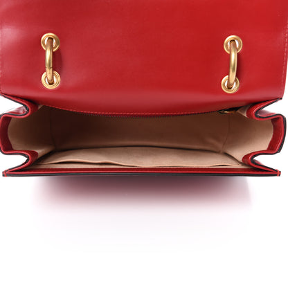 Gucci Calfskin Sylvie Web Queen Margaret Shoulder Bag Blue Agata Hibiscus Red Mystic White 5 of 10