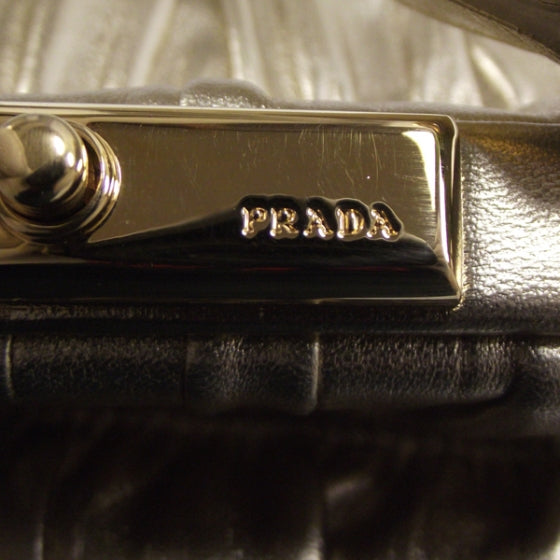 Prada Nappa Gaufre Frame Tote Platino 10 of 10
