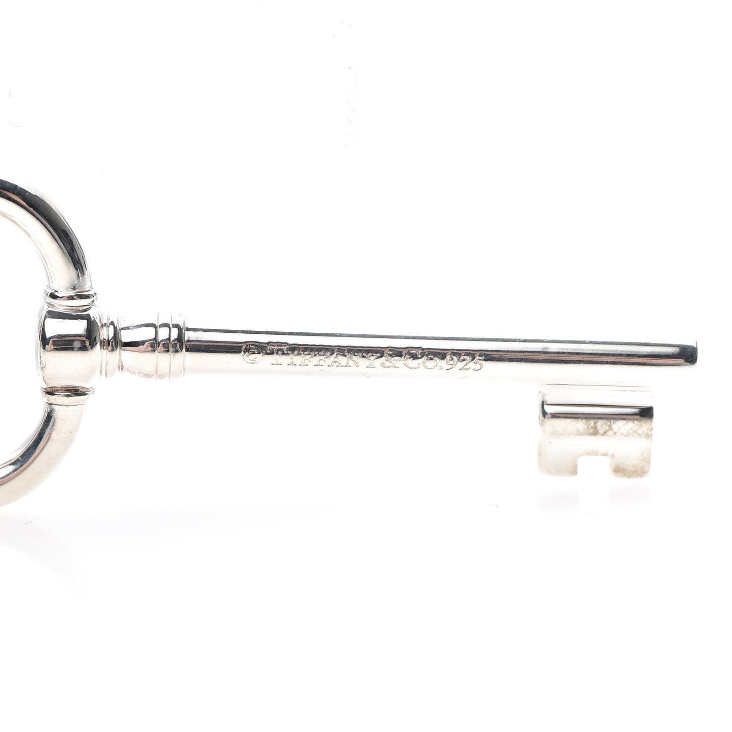 Sterling Silver Oval Key Pendant Necklace