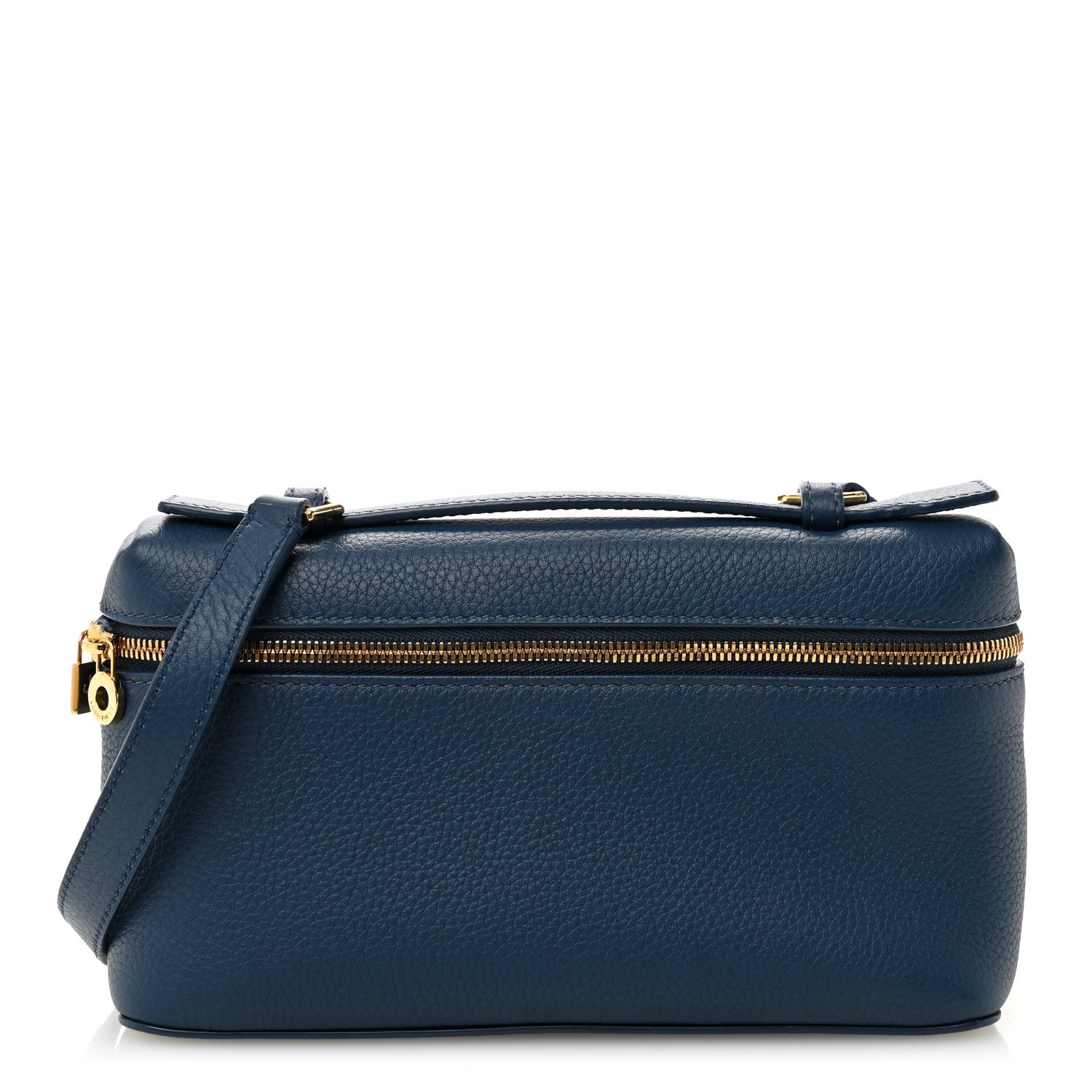 Loro Piana Grained Calfskin L19 Extra Pocket Pouch Navy Blue 1 of 9