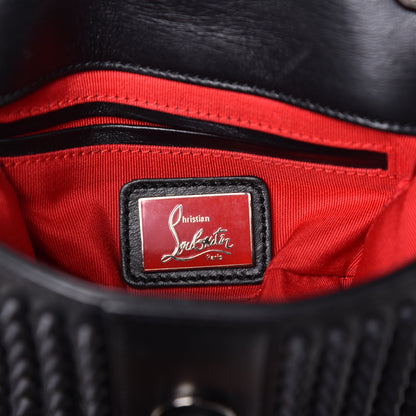 Christian Louboutin Calfskin Spikes Sweety Charity Crossbody Bag Black 6 of 9