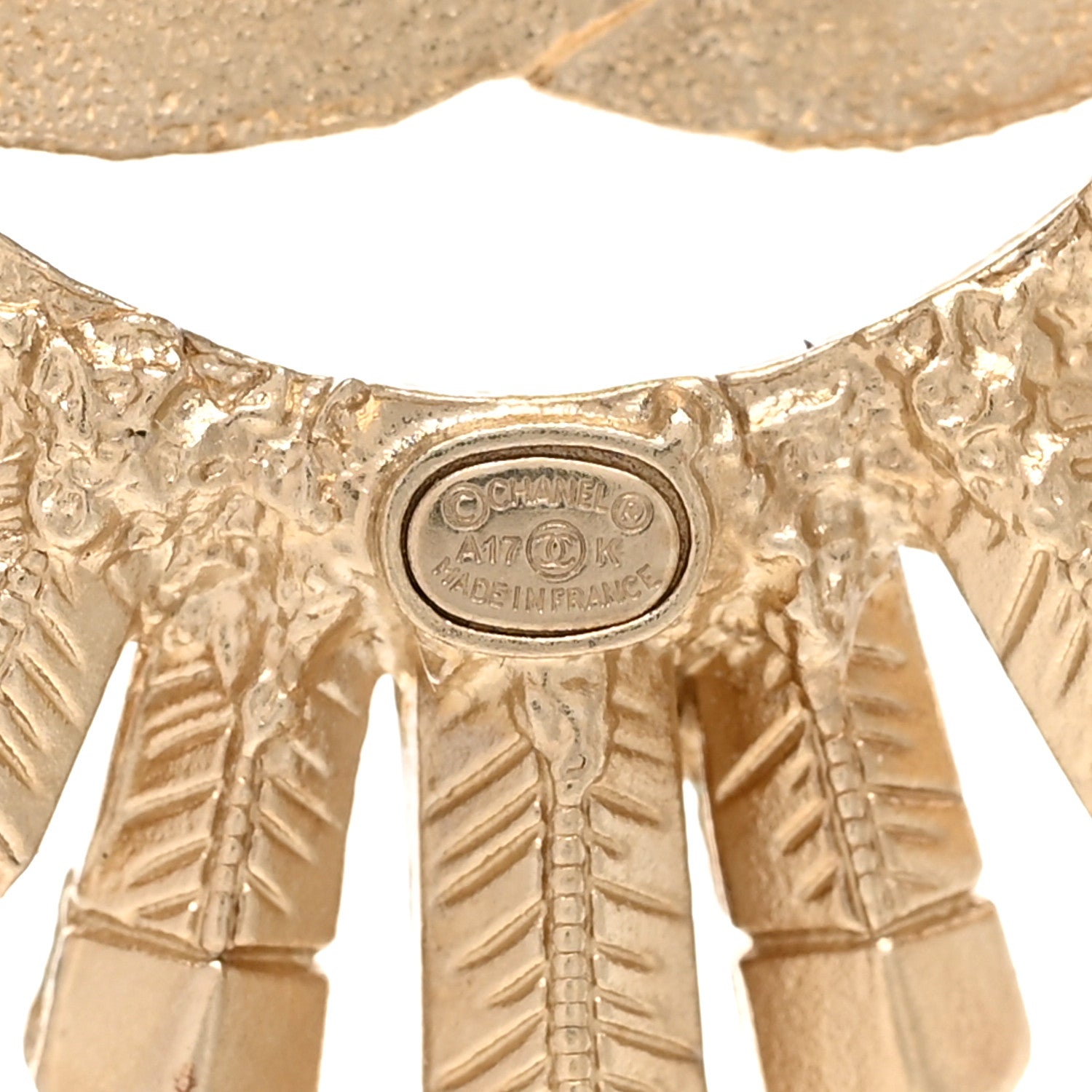 Chanel Crystal Baguette CC Brooch Light Gold 4 of 5