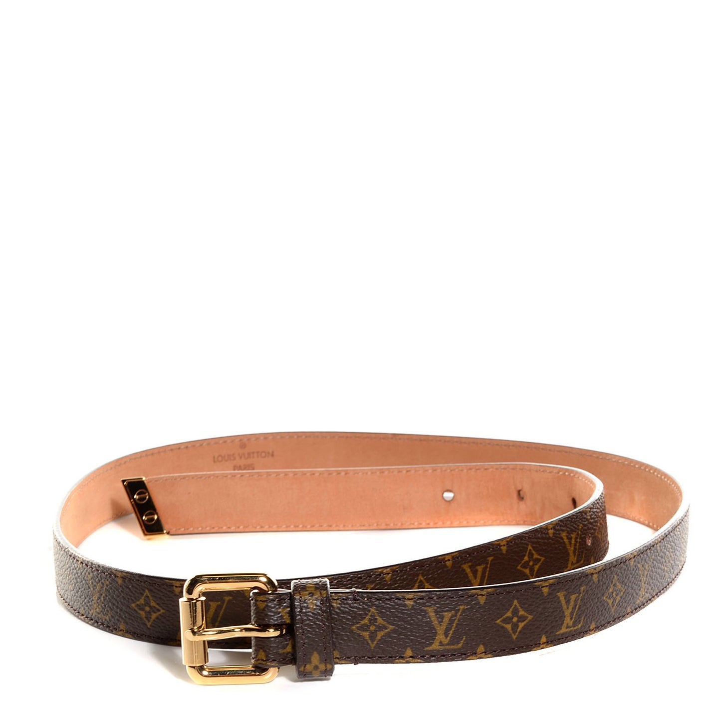 Monogram Belt Gold Buckle 80 32