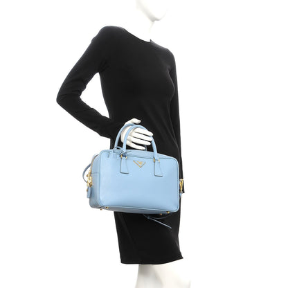 Prada Saffiano Lux Petite Bowler Blue 3 of 9