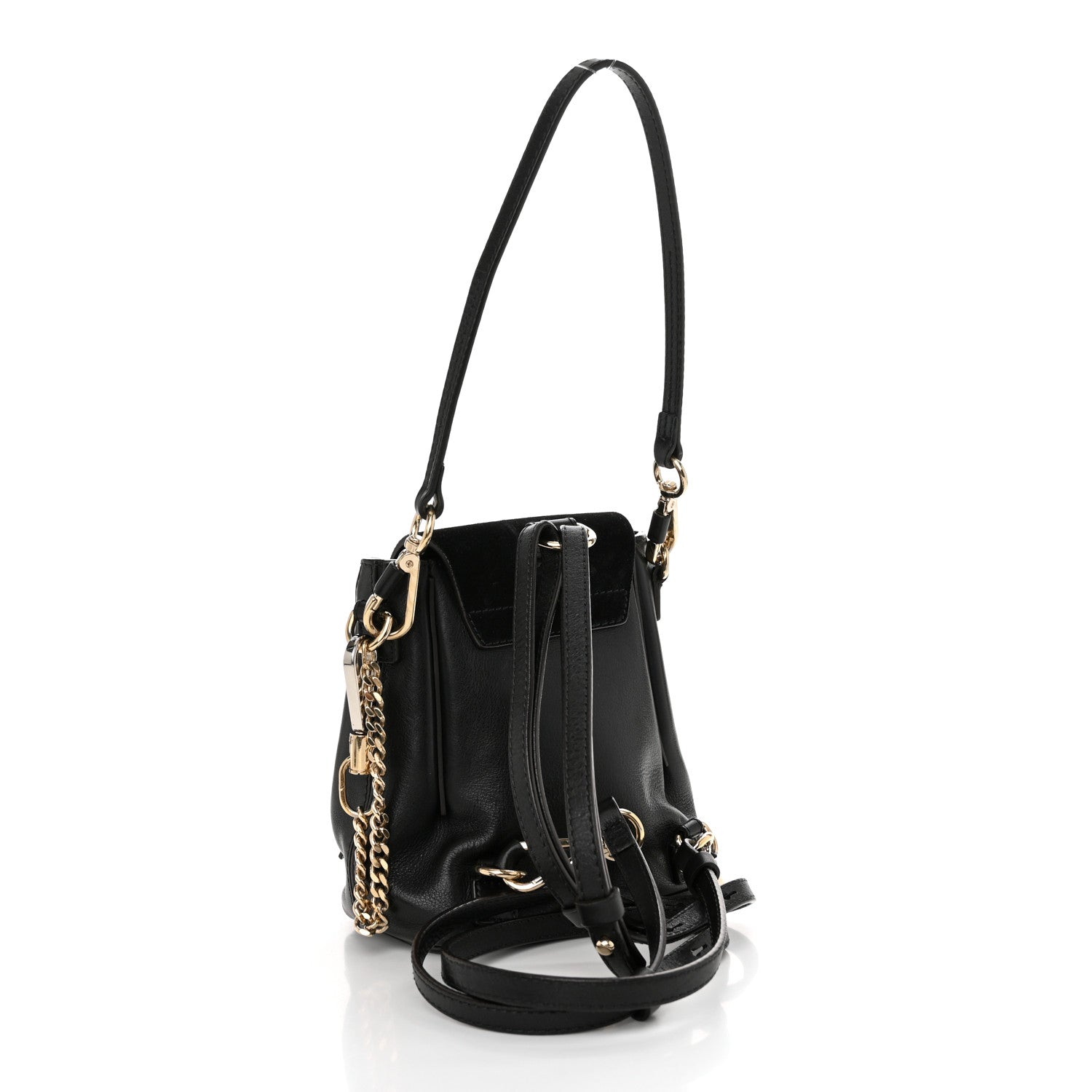 Chloe Suede Calfskin Mini Faye Backpack Black 2 of 11