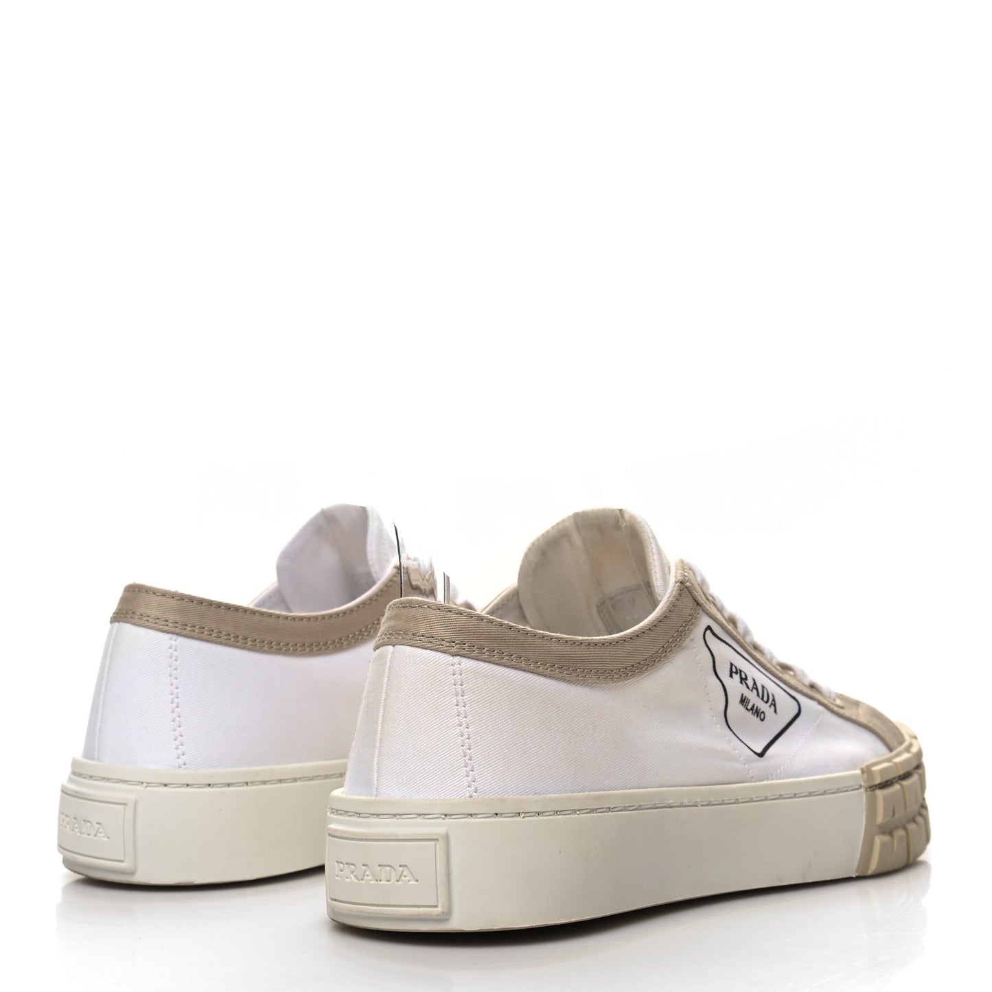 Gabardine Triangle Logo Bi-Color Wheel 35mm Sneakers 37 White Corda