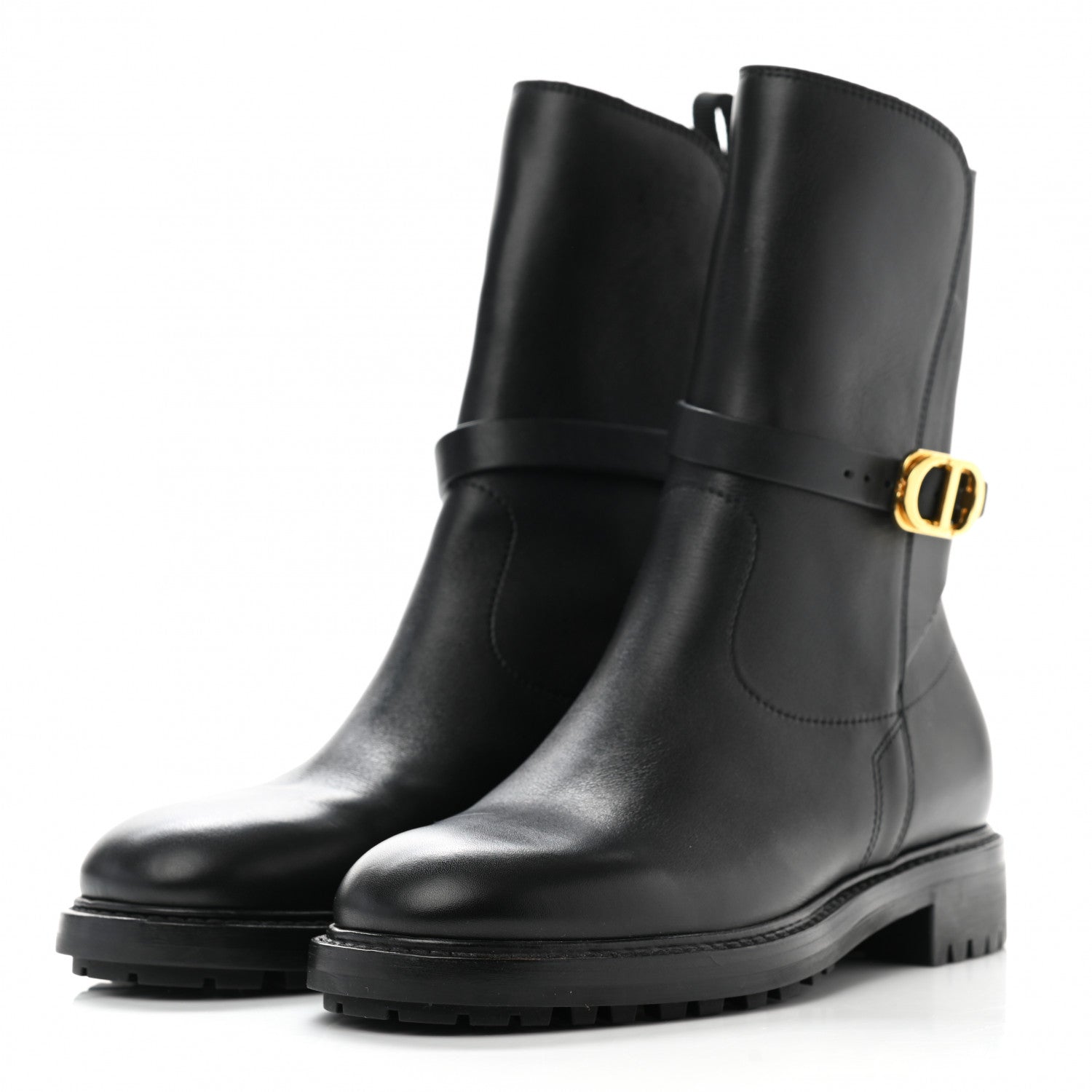 Christian Dior Calfskin Empreinte Ankle Boot 36 Black 3 of 10