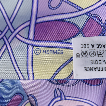 Hermes Silk Coup De Fouet Au Bloc Twilly Mauve Violet Jaune Soufre 4 of 5