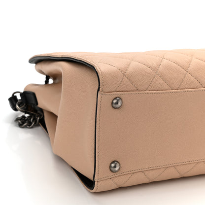 Chanel Caviar Quilted Medium CC Bucket Bag Beige 9 of 10