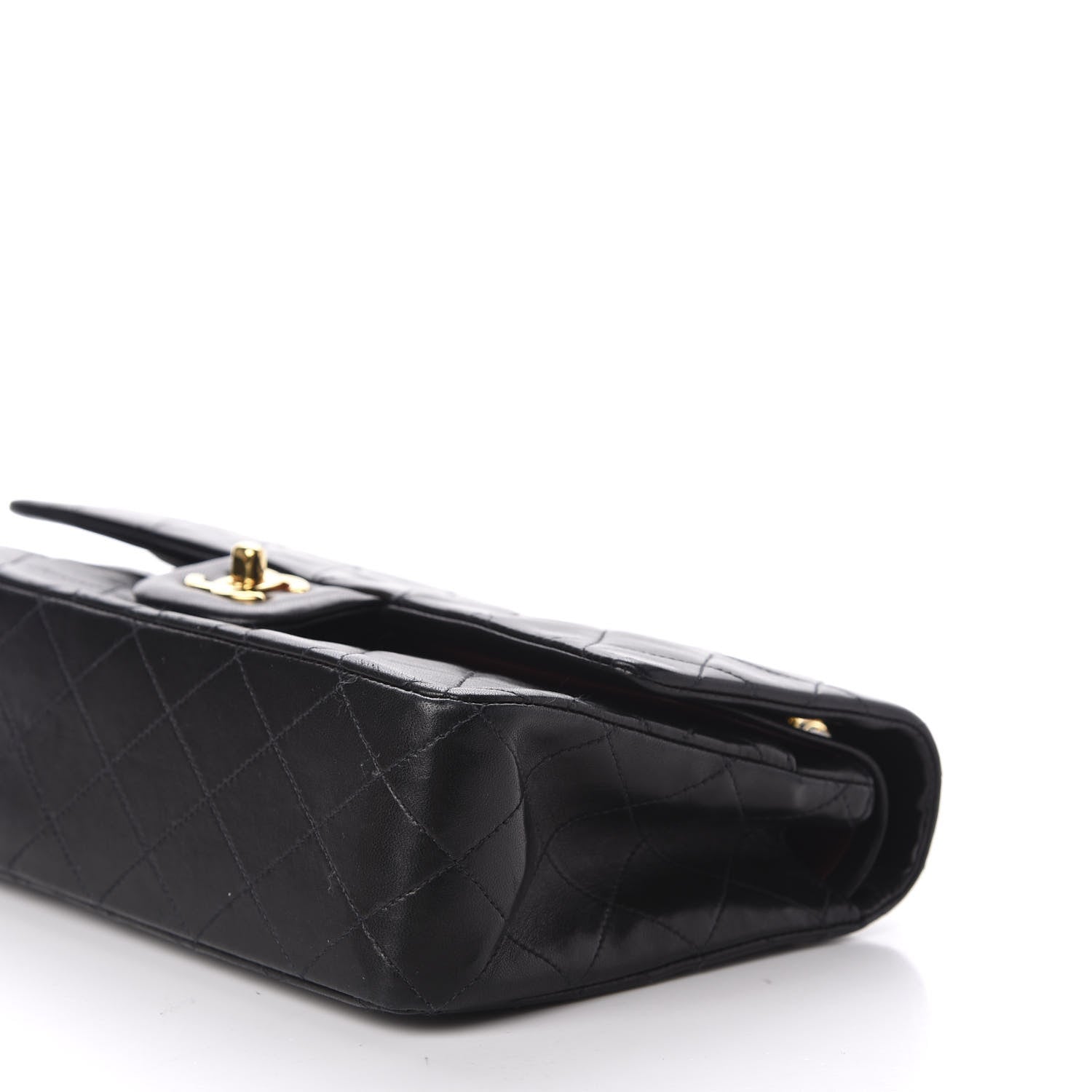 Chanel Lambskin Quilted Medium Double Flap Black 7 of 12