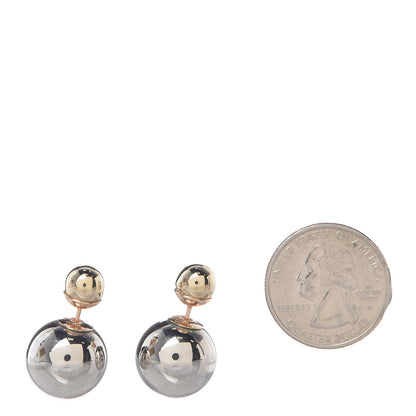 Christian Dior Mise En Dior Tribal Earrings Silver Gold 2 of 5