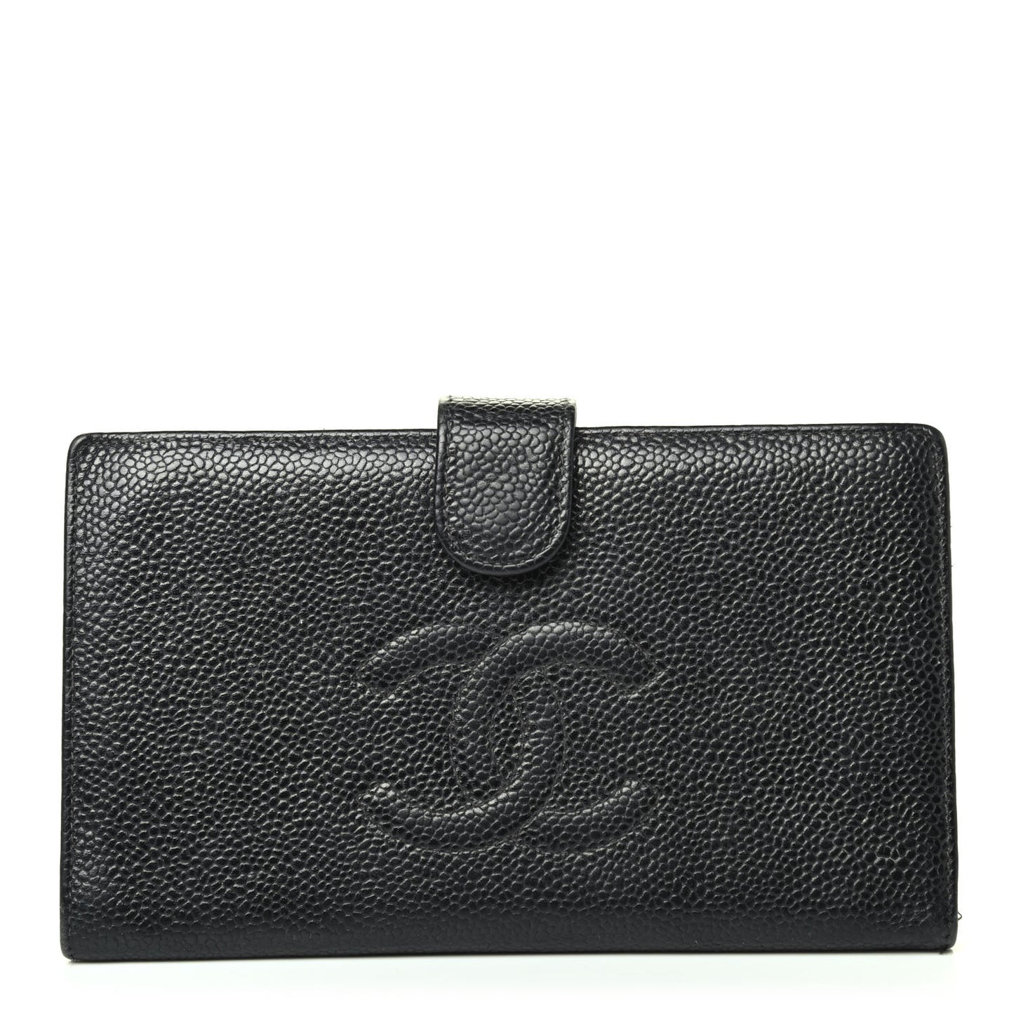 Caviar Timeless CC French Wallet Black