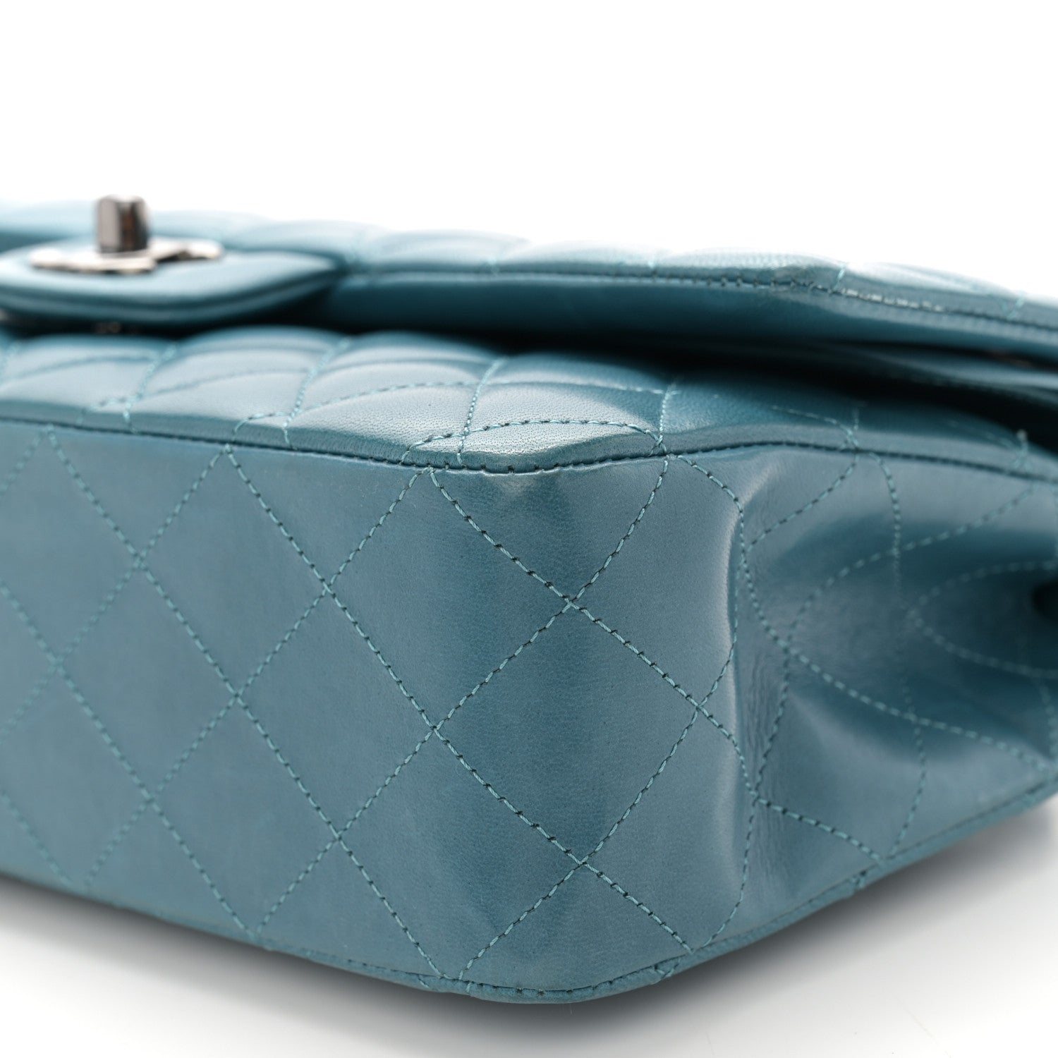 Chanel Lambskin Medium Double Flap Turquoise 11 of 11