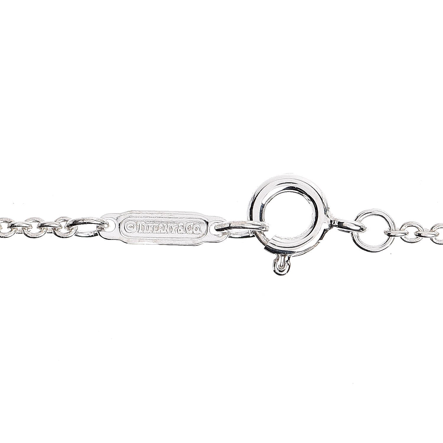 Tiffany Sterling Silver Open Flower Pendant Necklace 5 of 5