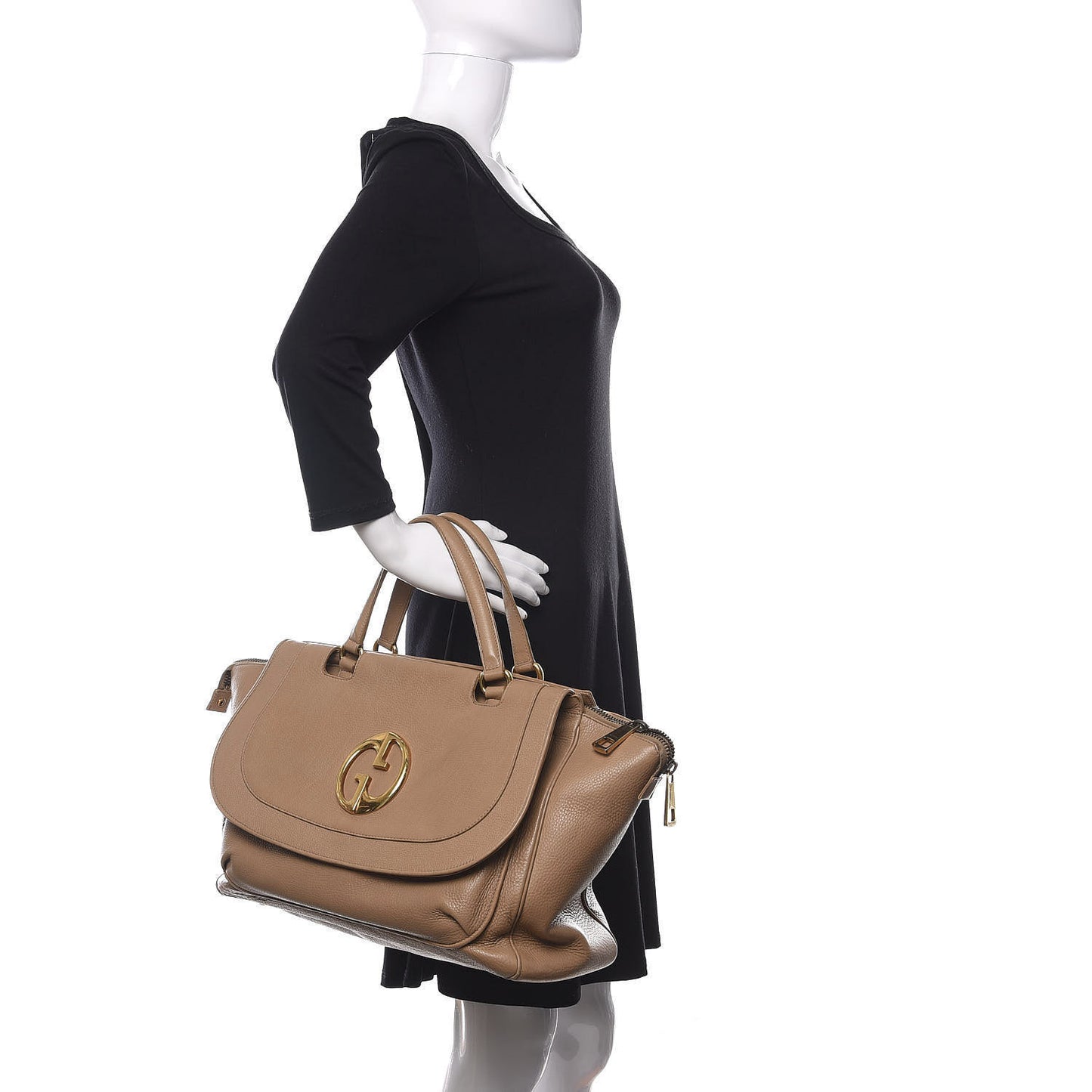 Calfskin Medium 1973 Top Handle Satchel Camelia