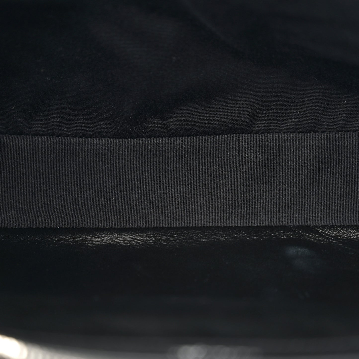 Sheepskin Matelasse Chevron Monogram Large College Satchel Black