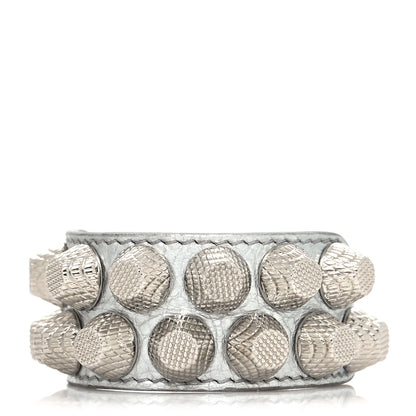 Balenciaga Agneau Arena Two Row Giant 21 Silver M Bracelet Silver 1 of 4