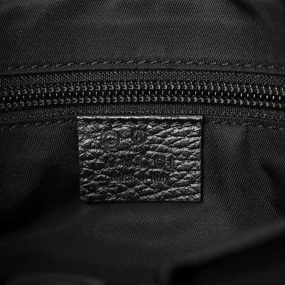 Gucci Nylon Monogram Dollar Calfskin Flat Messenger Bag Black 6 of 10