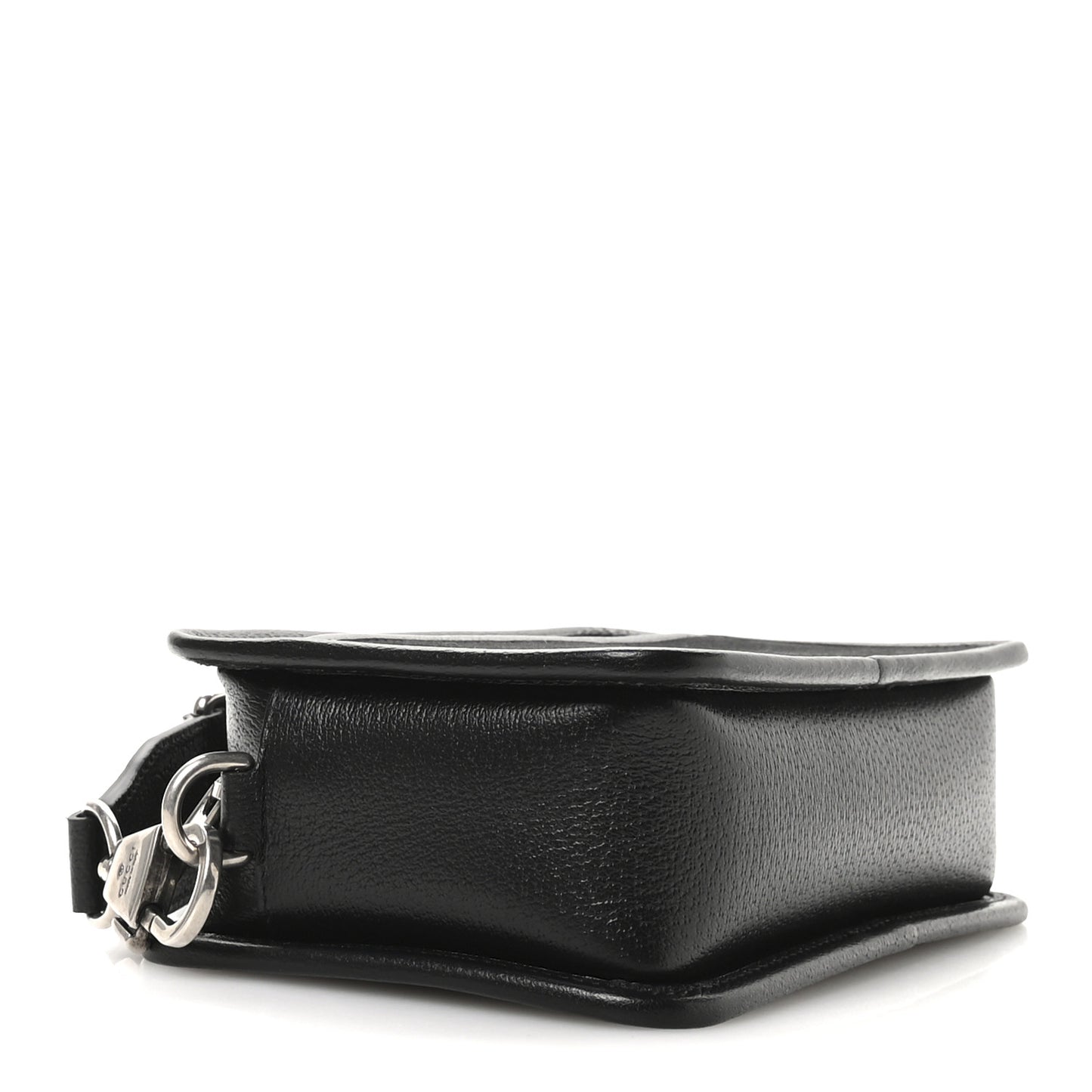 Monogram Jumbo GG Textured Dollar Calfskin Web Mini Crossbody Bag Black