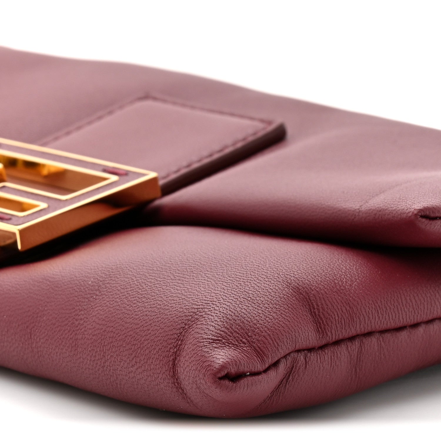 Fendi Nappa Mama Baguette Pouch Bordeaux 9 of 11