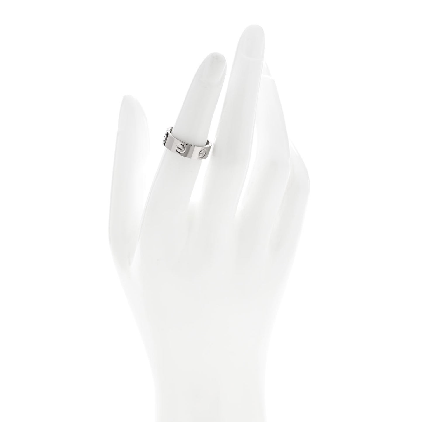 18K White Gold 5.5mm LOVE Ring 50 5.25
