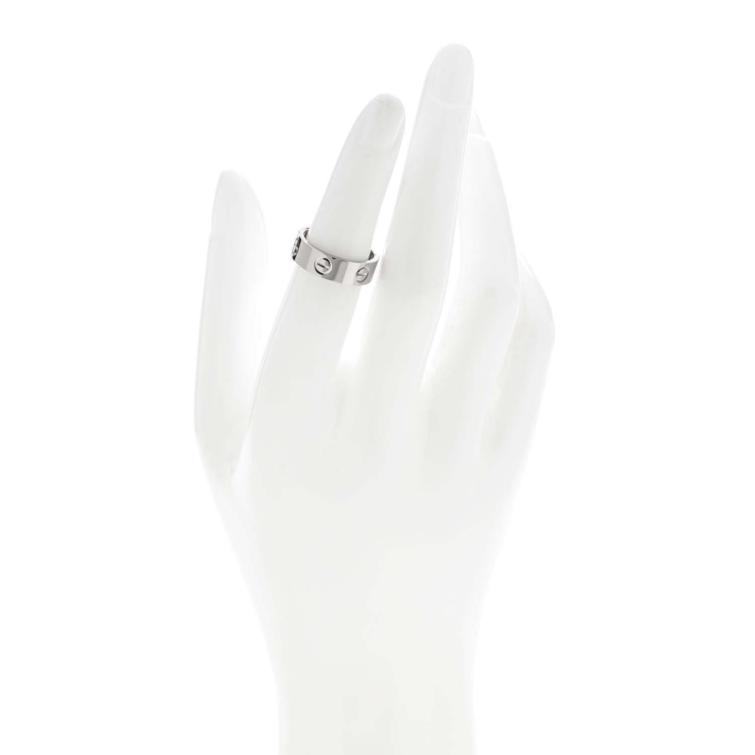 Cartier 18K White Gold 5.5mm LOVE Ring 50 5.25 2 of 5