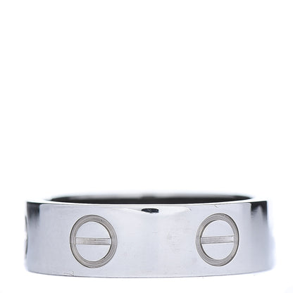 Cartier 18K White Gold 5.5mm LOVE Ring 51 5.75 3 of 6