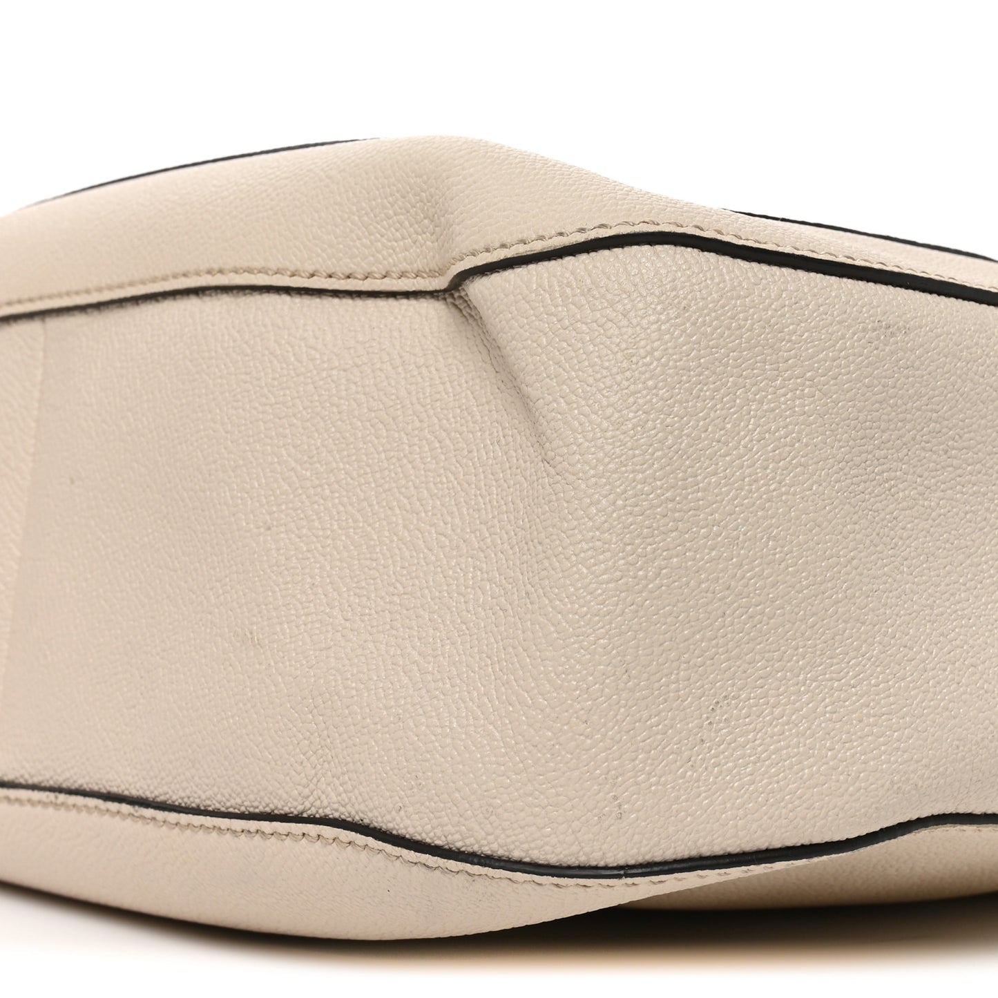 Grainy Calfskin Small Elmstone Hobo Limestone