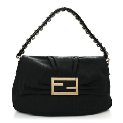 Fendi Zucca Enamel Mia Shoulder Flap Black 1 of 12