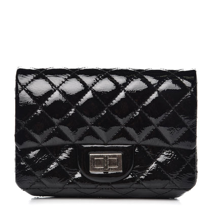 Chanel Patent Quilted Reissue Flap Clutch Bag Black 1 of 8