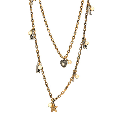 Christian Dior Metal Star J'adior Multi Strand Necklace Aged Gold 1 of 5