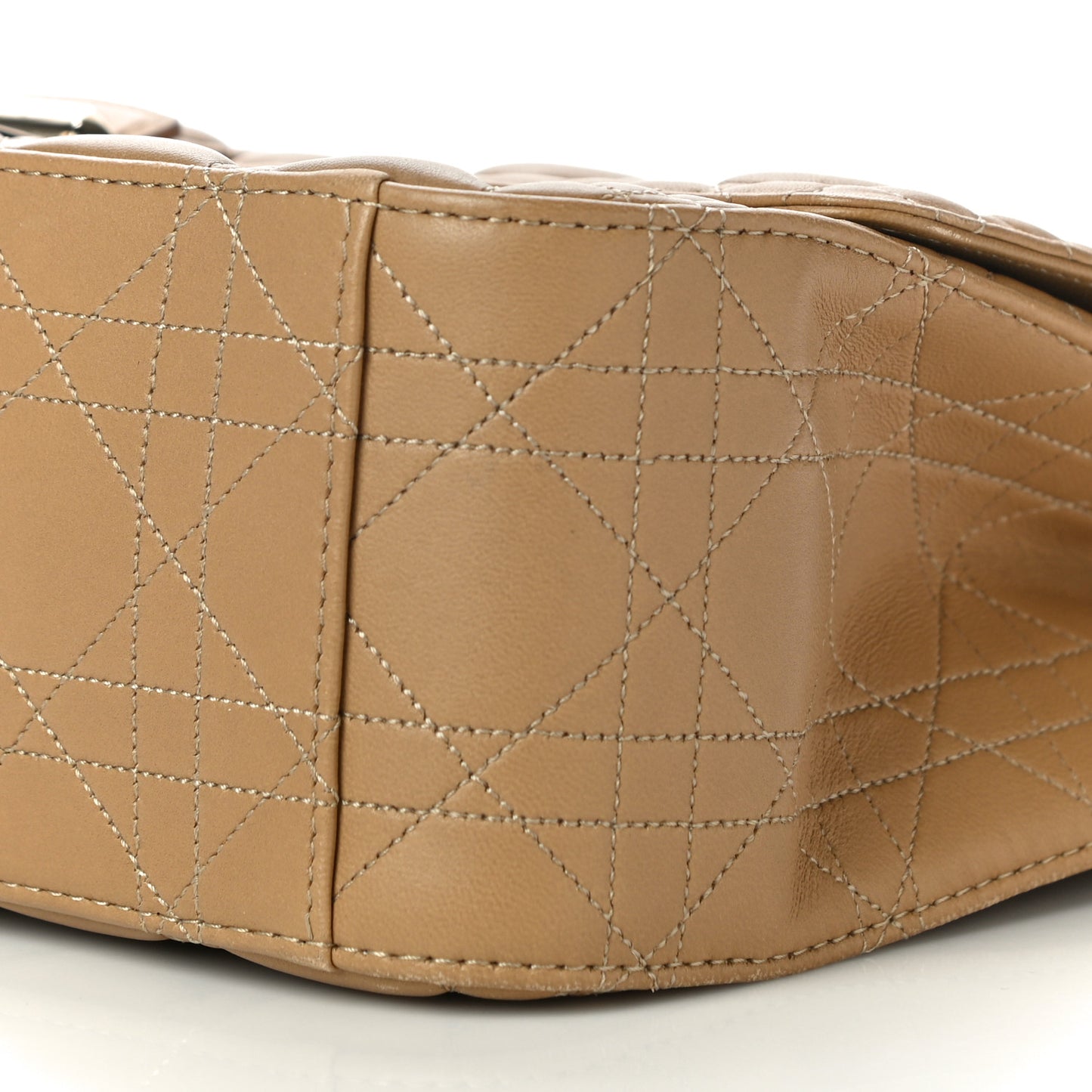 Lambskin Cannage Large Miss Dior Flap Beige