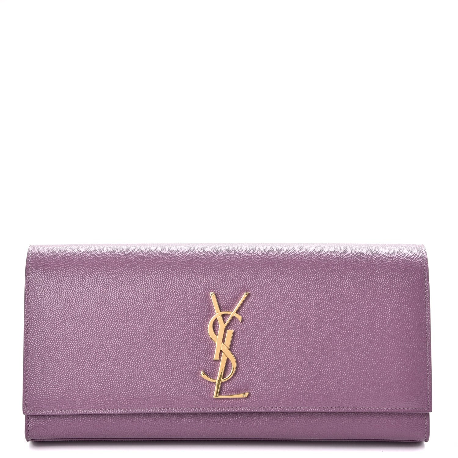 Saint Laurent Grain De Poudre Classic Monogram Cassandre Clutch Lilac 1 of 7